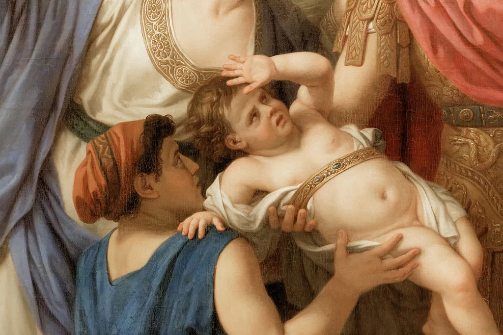 Gli addii di Ettore e Andromaca - Museo del Louvre, Parigi., dettaglio